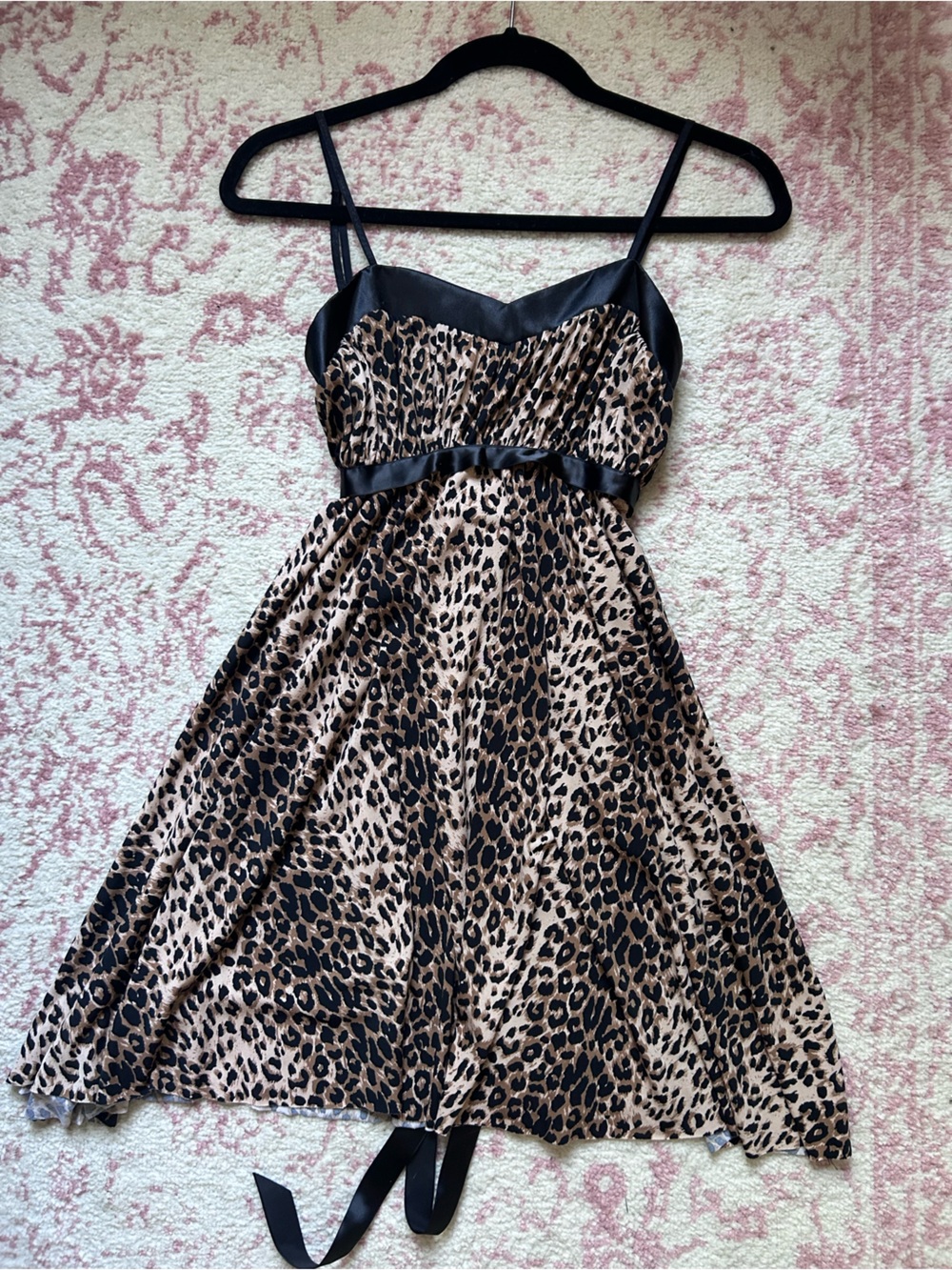 Charlotte Russe Leopard-Print Babydoll Mini dress